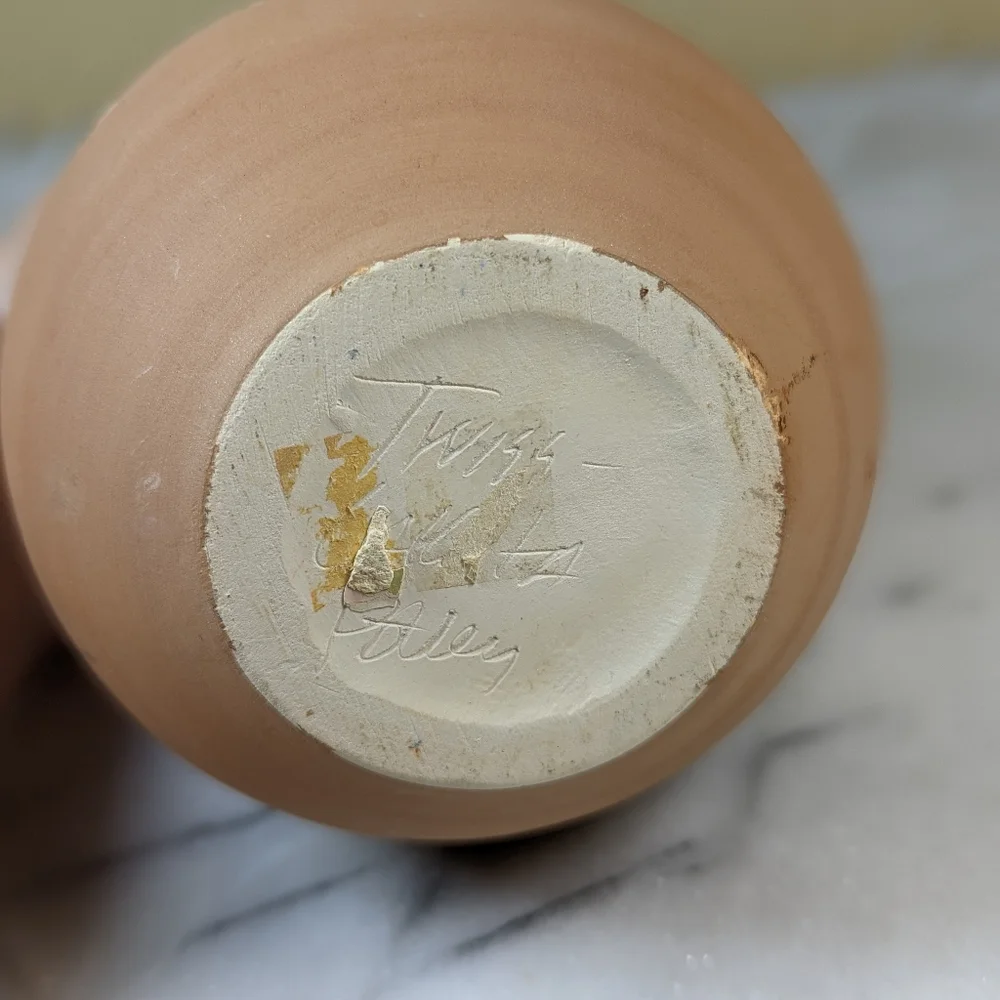 Native American Signed Vase With Aztec Design Vintage - Picture 6 of 9